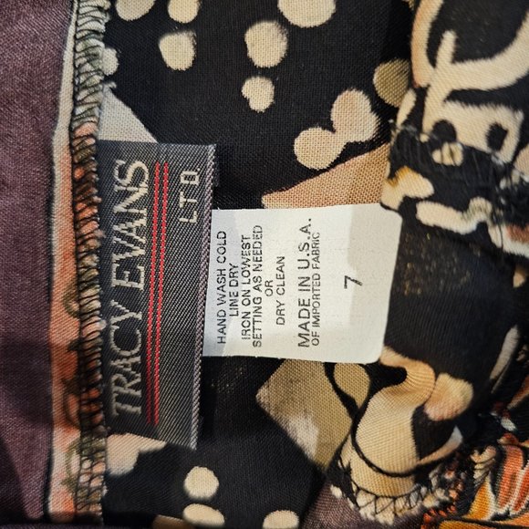 NWOT Tracy Evans Brown / tan / rust wrap-around skirt - Size 7 - Picture 4 of 4